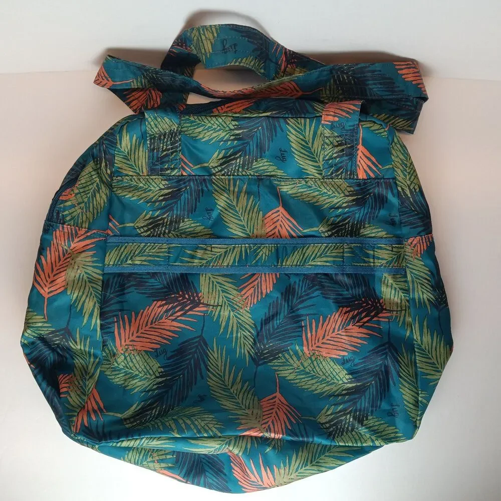 Lug Packable Puddle Jumper Tote Tropical Ocean Print Lightweight Travel Bag